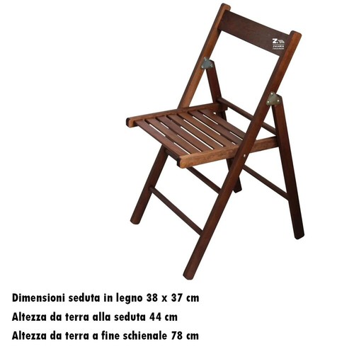 Sedia pieghevole legno lux - legno,