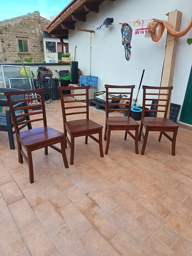 Lotto sedie legno marrone - lotto,